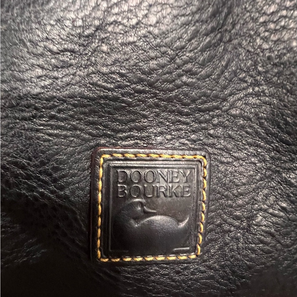 Dooney & Bourke NAVY Florentine Tasseled Pebbled Leather Satchel EUC - Picture 8 of 12